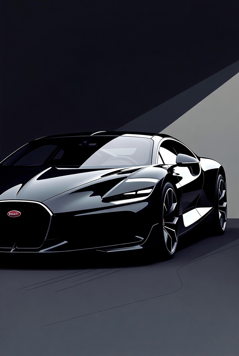 Bugati Veron Aesthetic in Digital Art and Media