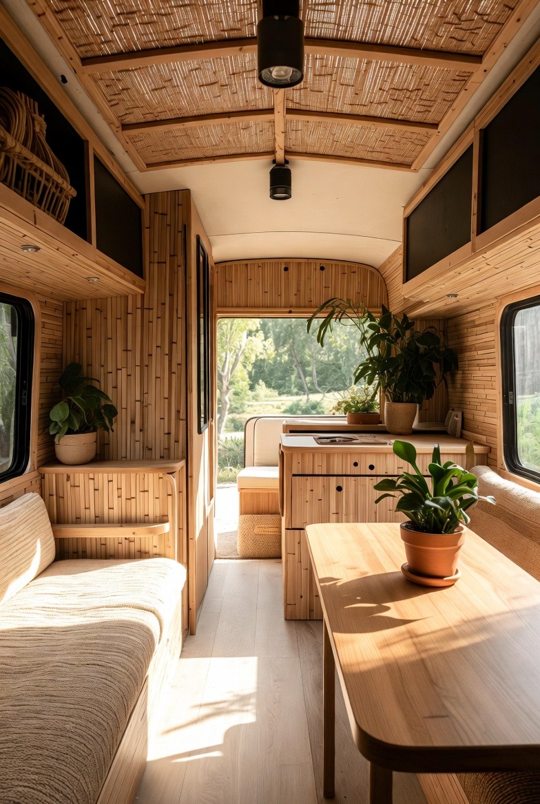 Eco-Friendly Bamboo Interior Camper