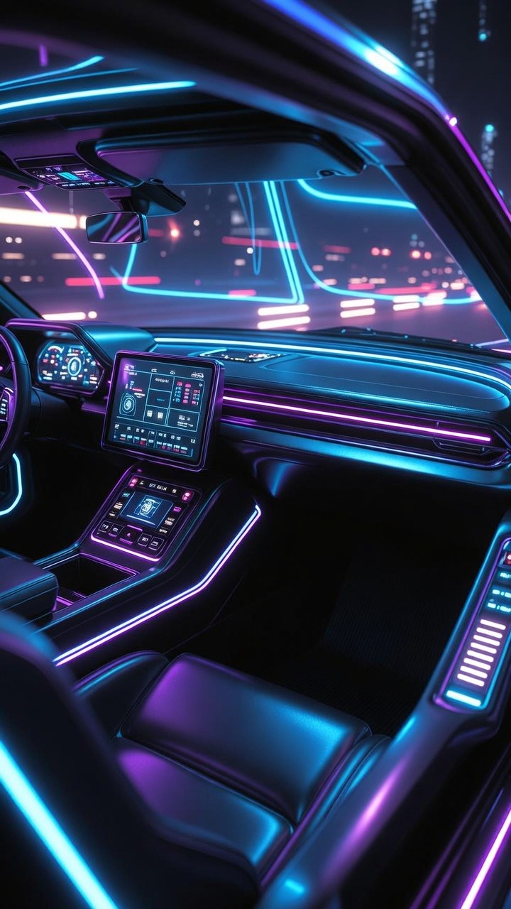 Neon Glow Futurism
