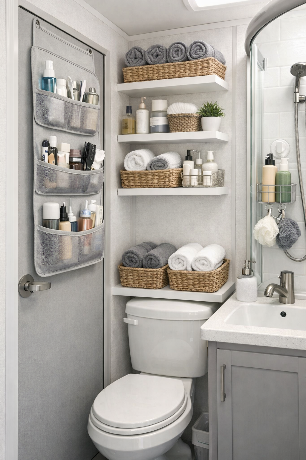 Bathroom Storage Hacks for Small Camper Bathrooms