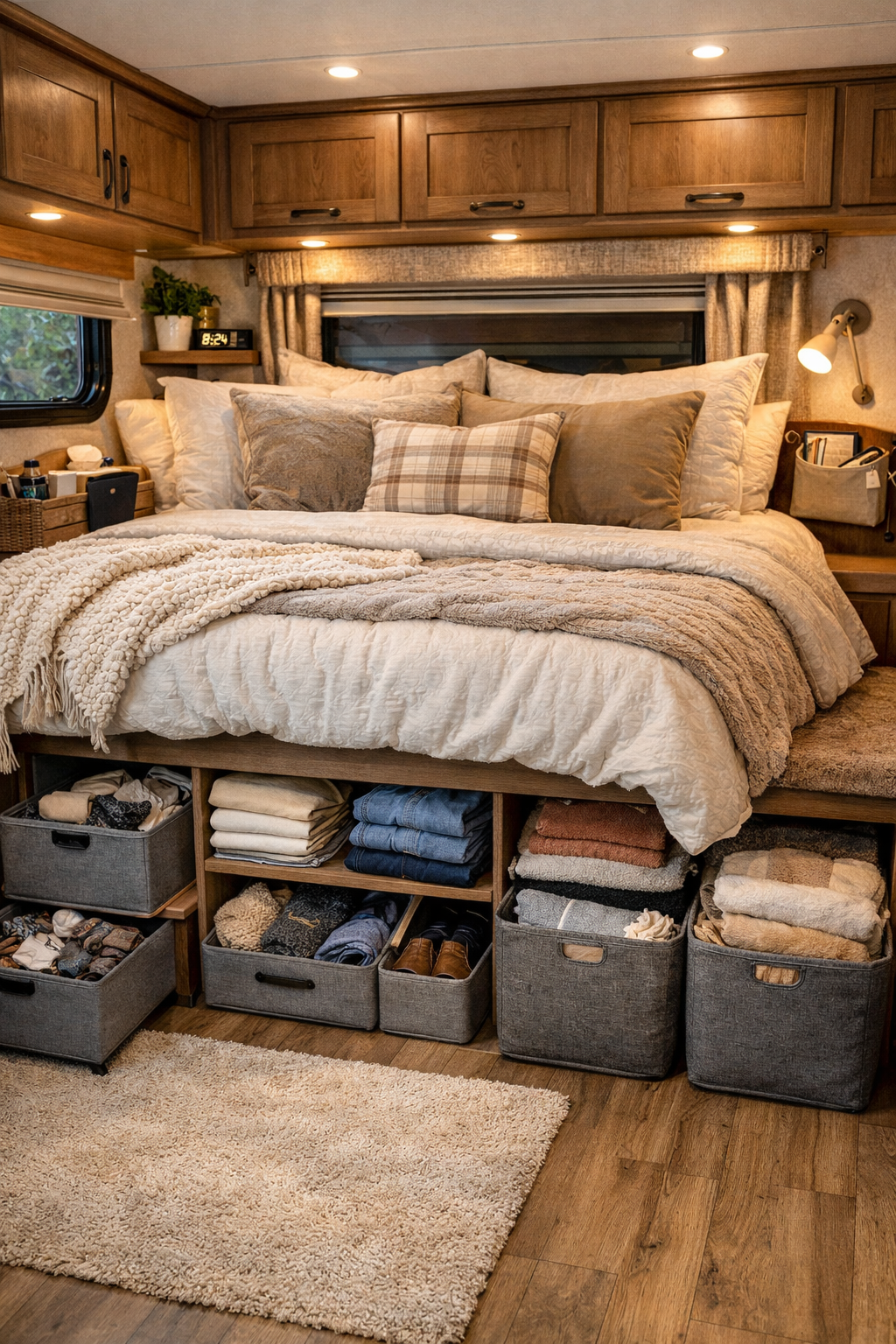 Bedroom Storage Ideas for Comfortable Camper Living
