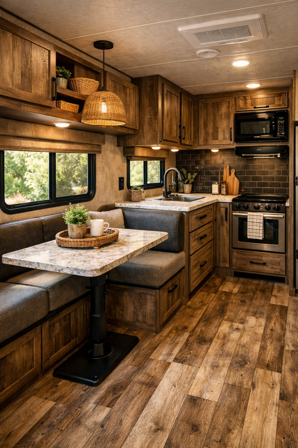 Faux Wood Accents That Mimic Custom Carpentry