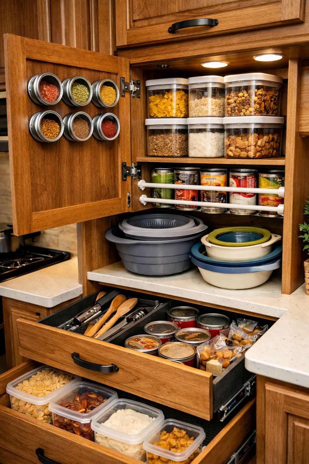 Kitchen Camper Storage Hacks for Compact Cooking