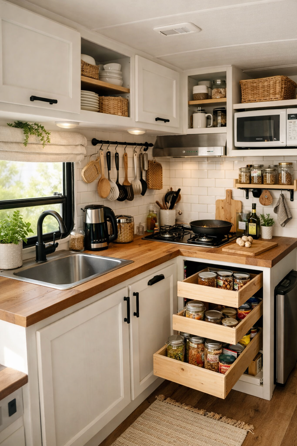 Kitchen RV Storage Solutions for Everyday Cooking