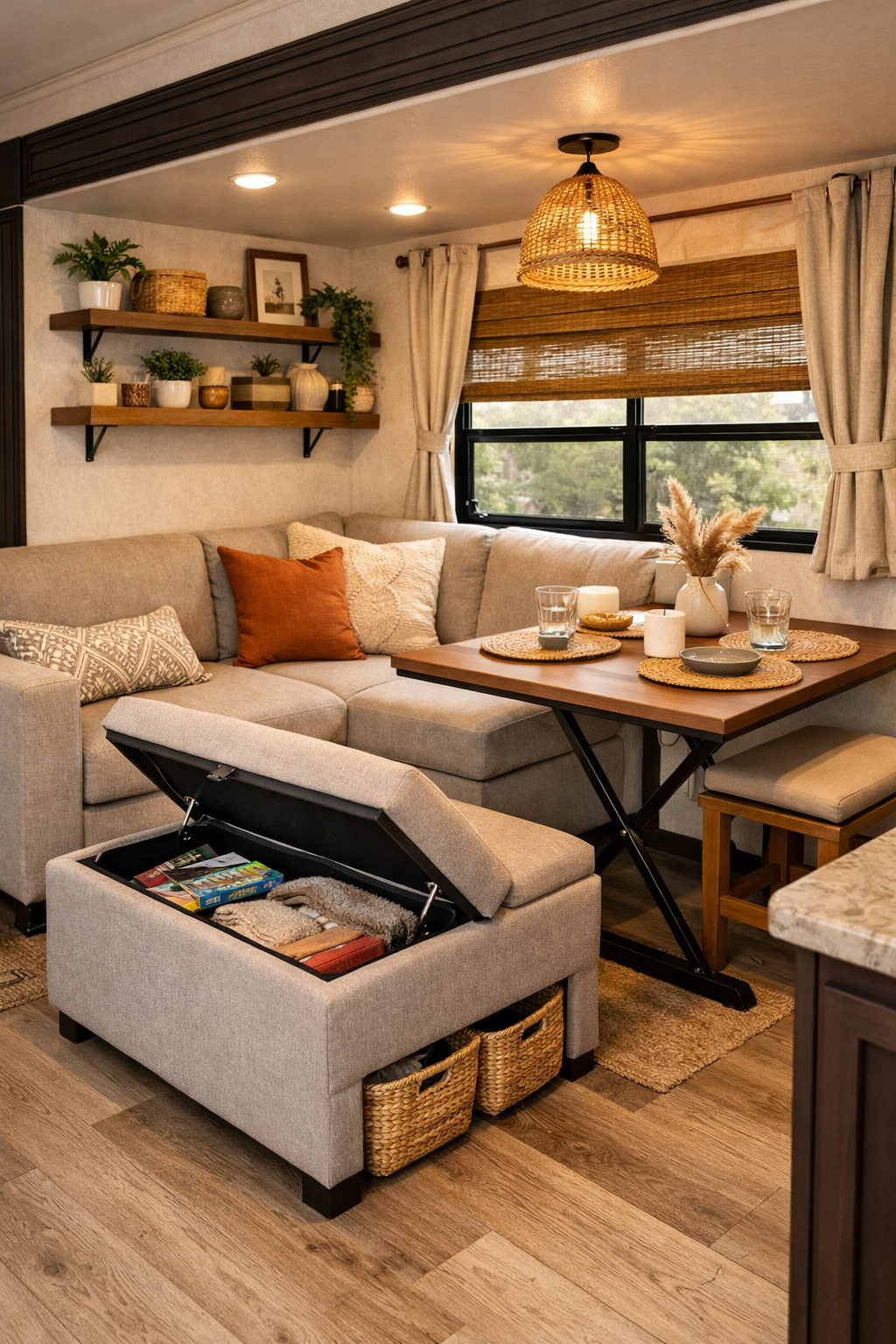 Living Area Storage Solutions for Shared RV Spaces