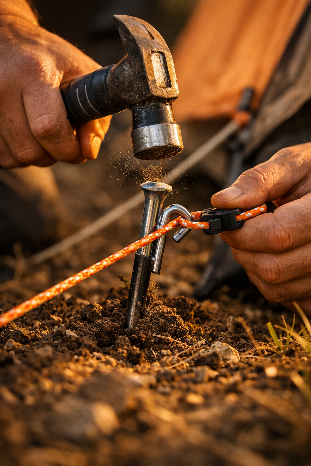 Securing with Stakes and Guy Lines