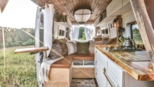 boho camper interior