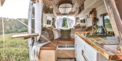 boho camper interior