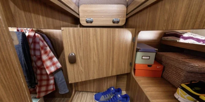 space saving camper storage