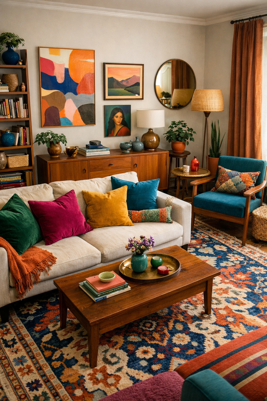 Choosing Colors That Bring an Eclectic Living Room Together