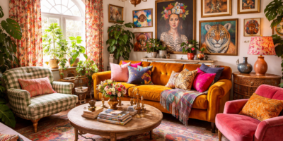 eclectic living room