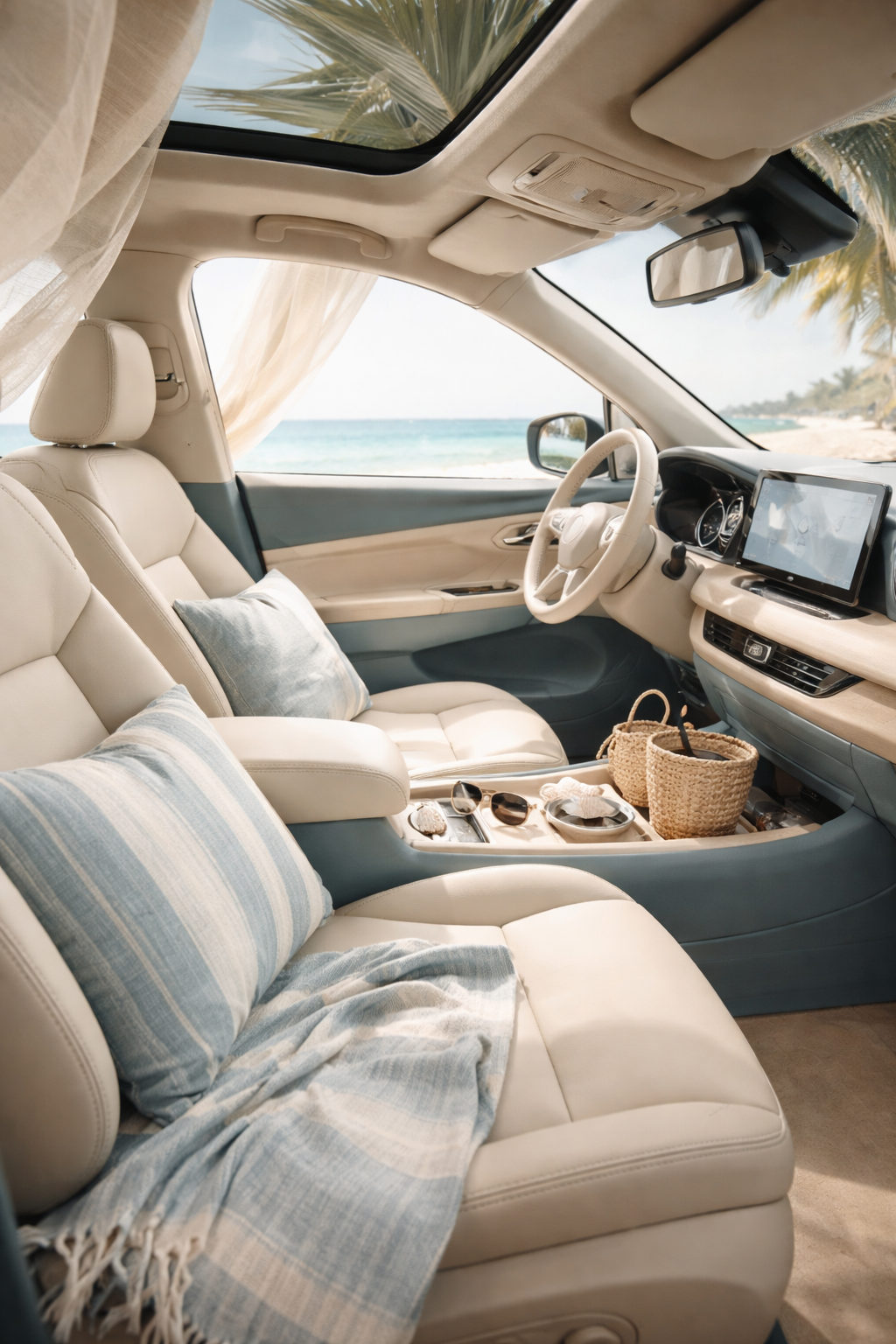 What Defines a Beachy Car Interior