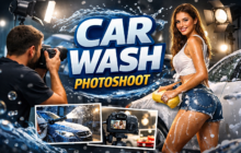 car wash photoshoot