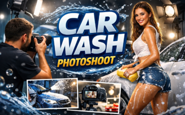 car wash photoshoot
