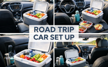 road trip car set up